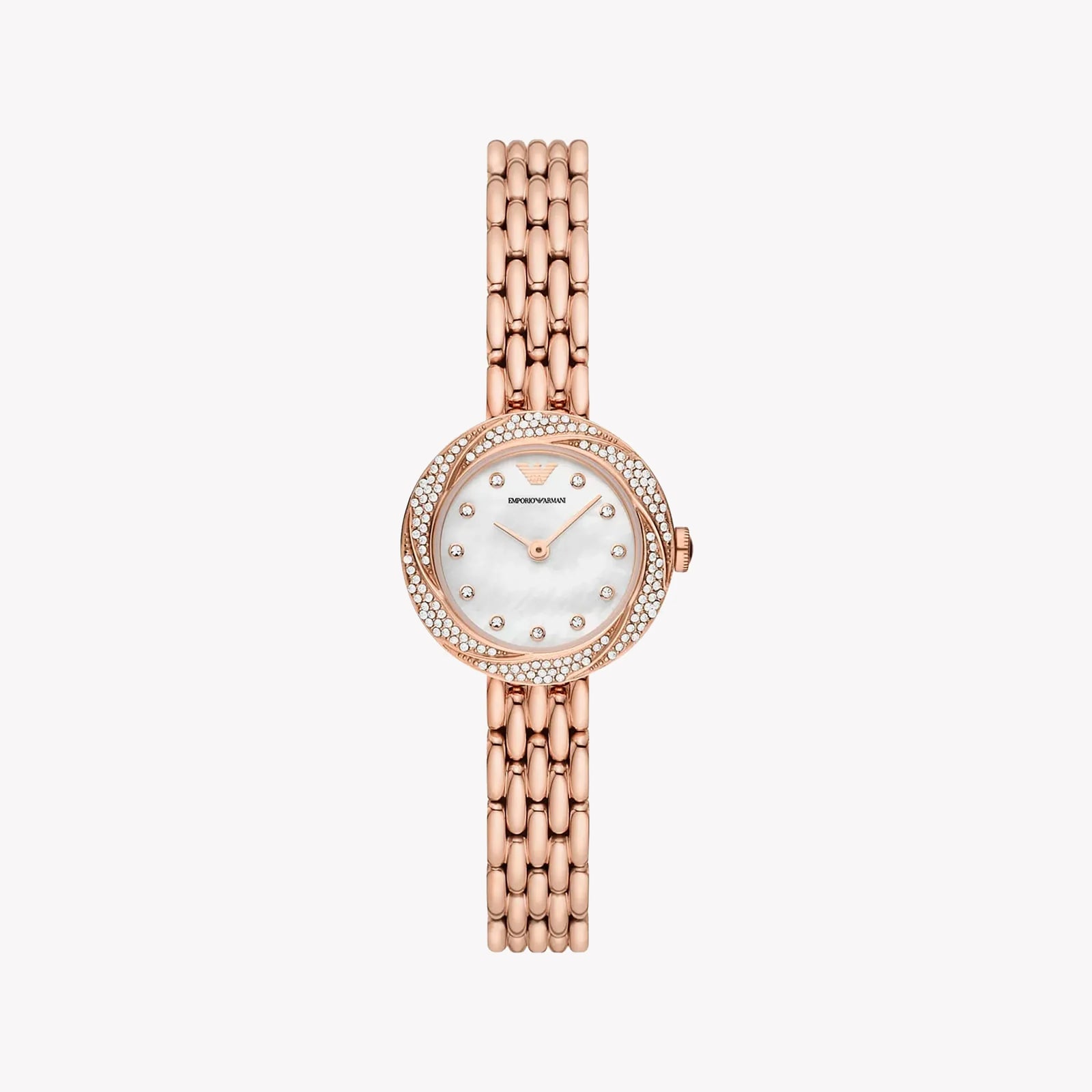 Emporio Armani Women's Rose Gold Watch, White Dial | Ar11474 by i-watch