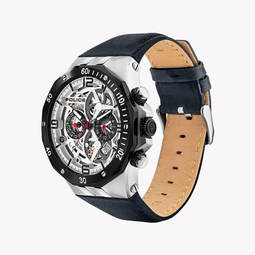 POLICE PL-16065JSTB_04 - TIMELESS ELEGANCE - MEN'S QUARTZ WATCH WITH BLACK LEATHER STRAP-i-Watch-2