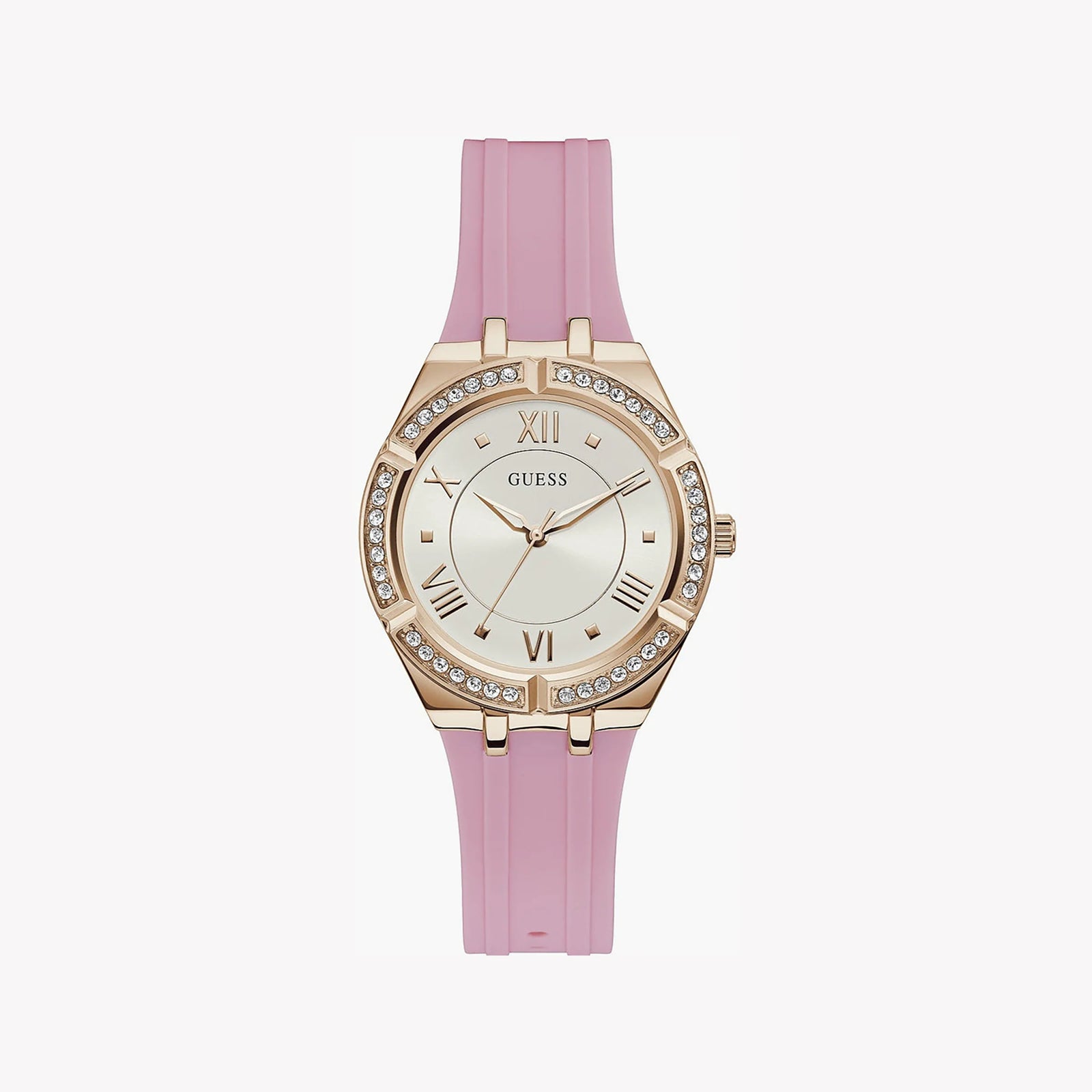 GUESS GW0034L3 GOLD GLAM - ELEGANT PINK LEATHER WOMEN'S TIMEPIECE