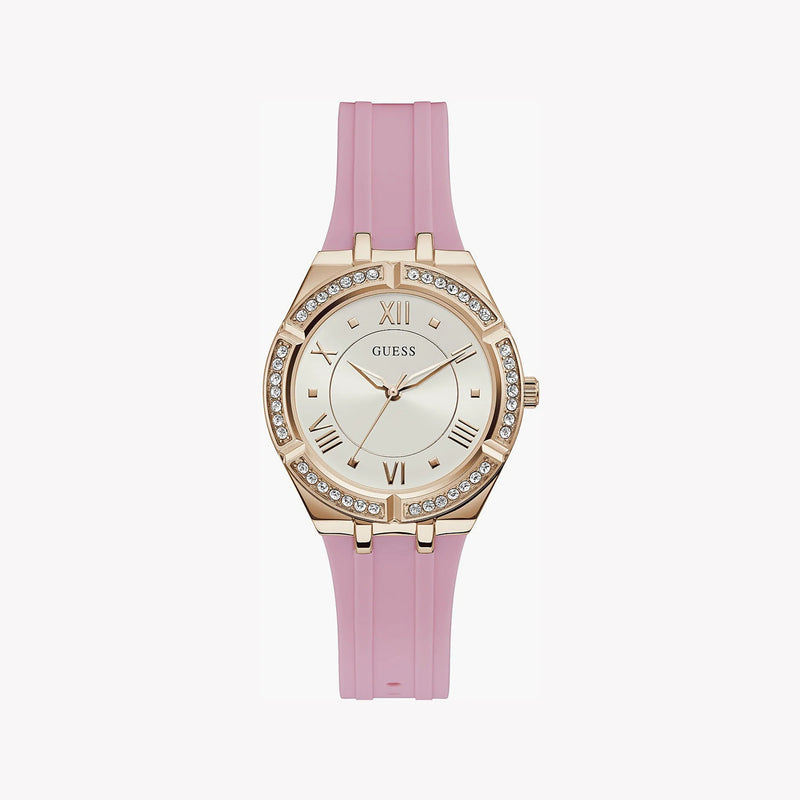 GUESS GW0034L3 GOLD GLAM - ELEGANT PINK LEATHER WOMEN'S TIMEPIECE