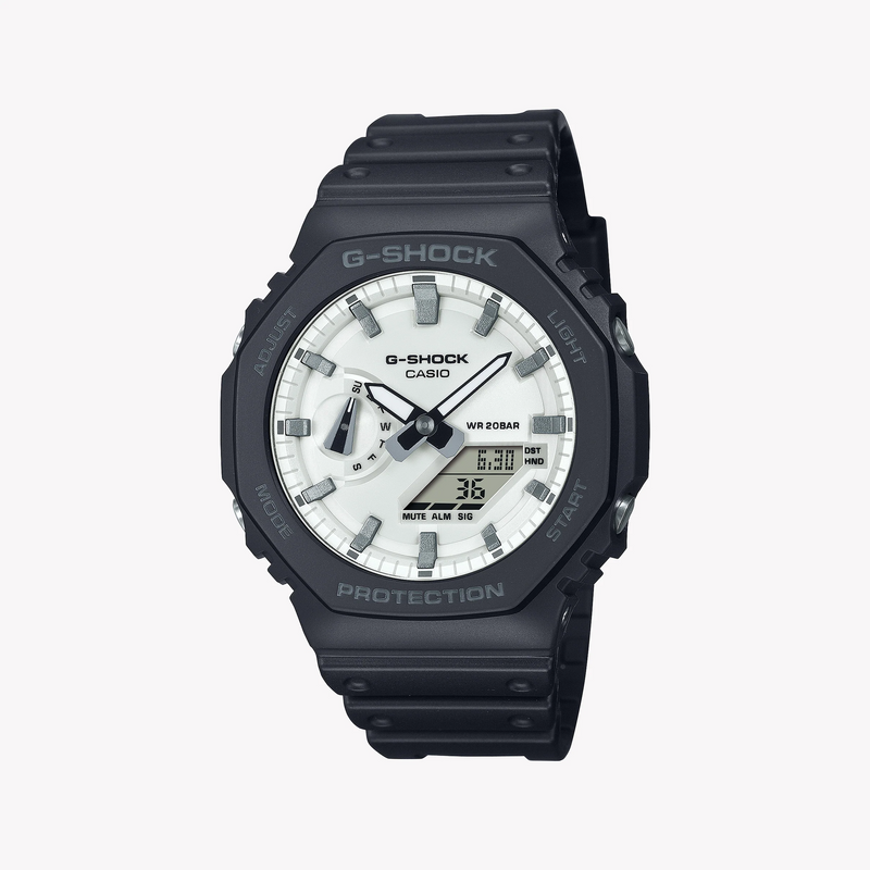 Casio G-Shock Men's Black Resin Watch, White Dial | Ga-2100wd-1aer by i-watch
