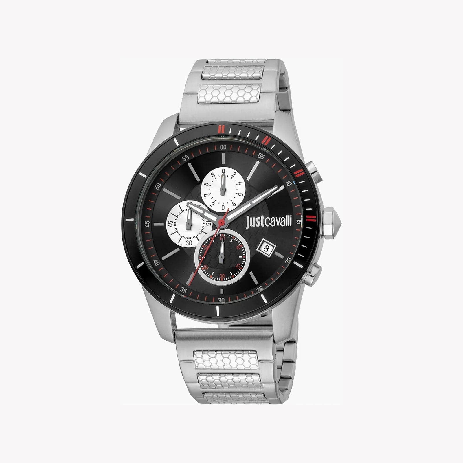 Just Cavalli Men's Silver Watch, Black Dial | Jc1g166m0075 by i-watch