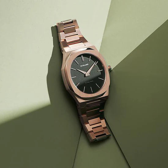 D1 MILANO Women's Rose Gold Watch, Dark Green Dial | D1-UTBU02 by i-watch