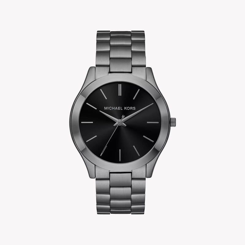 Michael Kors Men's Grey Stainless Steel Watch, Black Dial | Mk1044 by i-watch