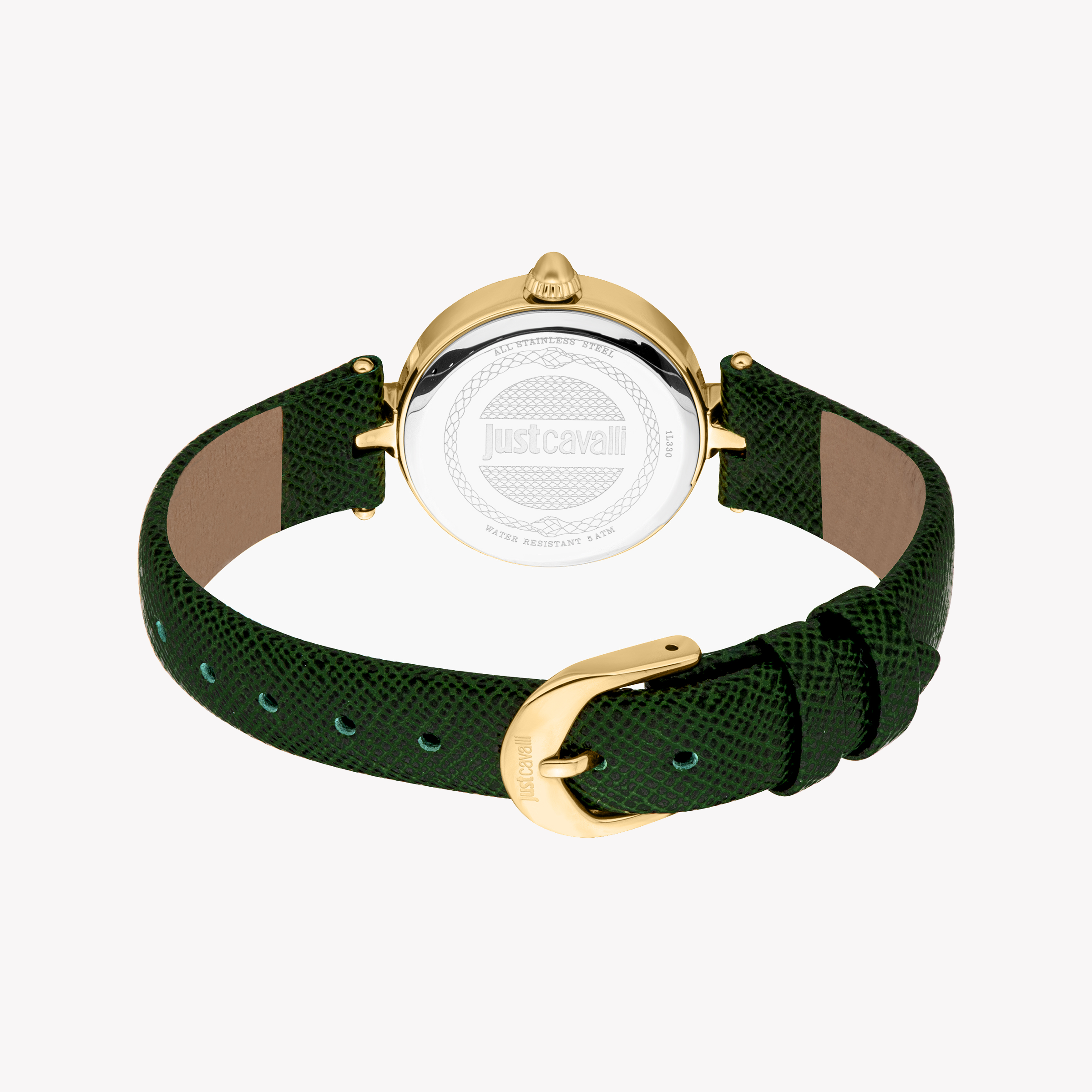 JUST CAVALLI JC1L330L0025 - BOLDLY ELEGANT WOMEN'S TIMEPIECE WITH GOLD & GREEN ACCENTS