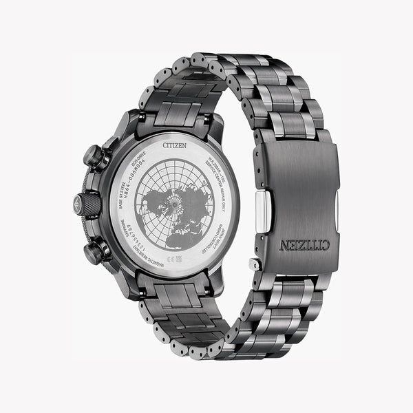 Citizen By3005-56g Modern Precision - Men's Dark Gray Stainless Steel Watch With Black Dial And World Time Function by i-watch