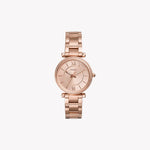 Carlie Three-Hand Rose-Gold-Tone Stainless Steel Watch ES4301