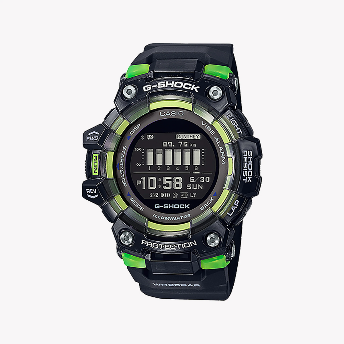 Casio G-Shock Gbd-100sm-1dr - Adventure-Ready Black Digital Watch For Men With Bluetooth & 200m Water Resistance by i-watch