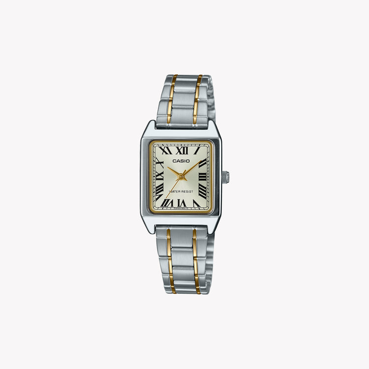 LTP-V007SG-9EUD - ELEGANT FEMININITY: TIMELESS STAINLESS STEEL WATCH FOR THE MODERN WOMAN