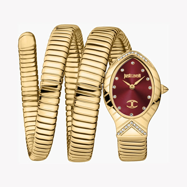 Just Cavalli Women's Gold Stainless Steel Watch, Red Dial | Jc1l248m0035 by i-watch
