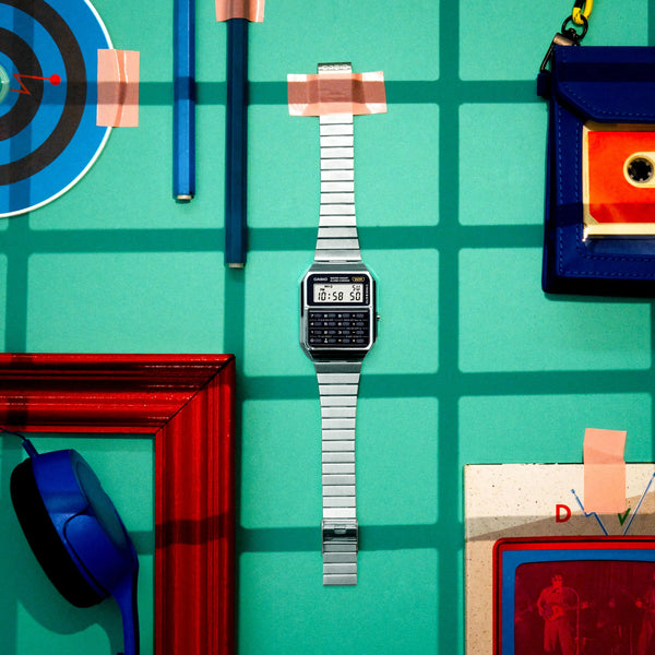 Casio Unisex Silver Resin Watch, Digital Dial | Ca-500we-1aef