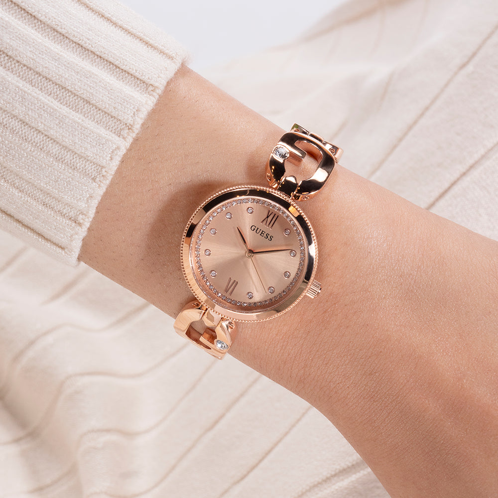 GUESS GW0759L3 - ROSE GOLD CLASSIC - ELEGANT WOMEN'S WATCH with Recycled Steel Band and Dial-i-Watch-5
