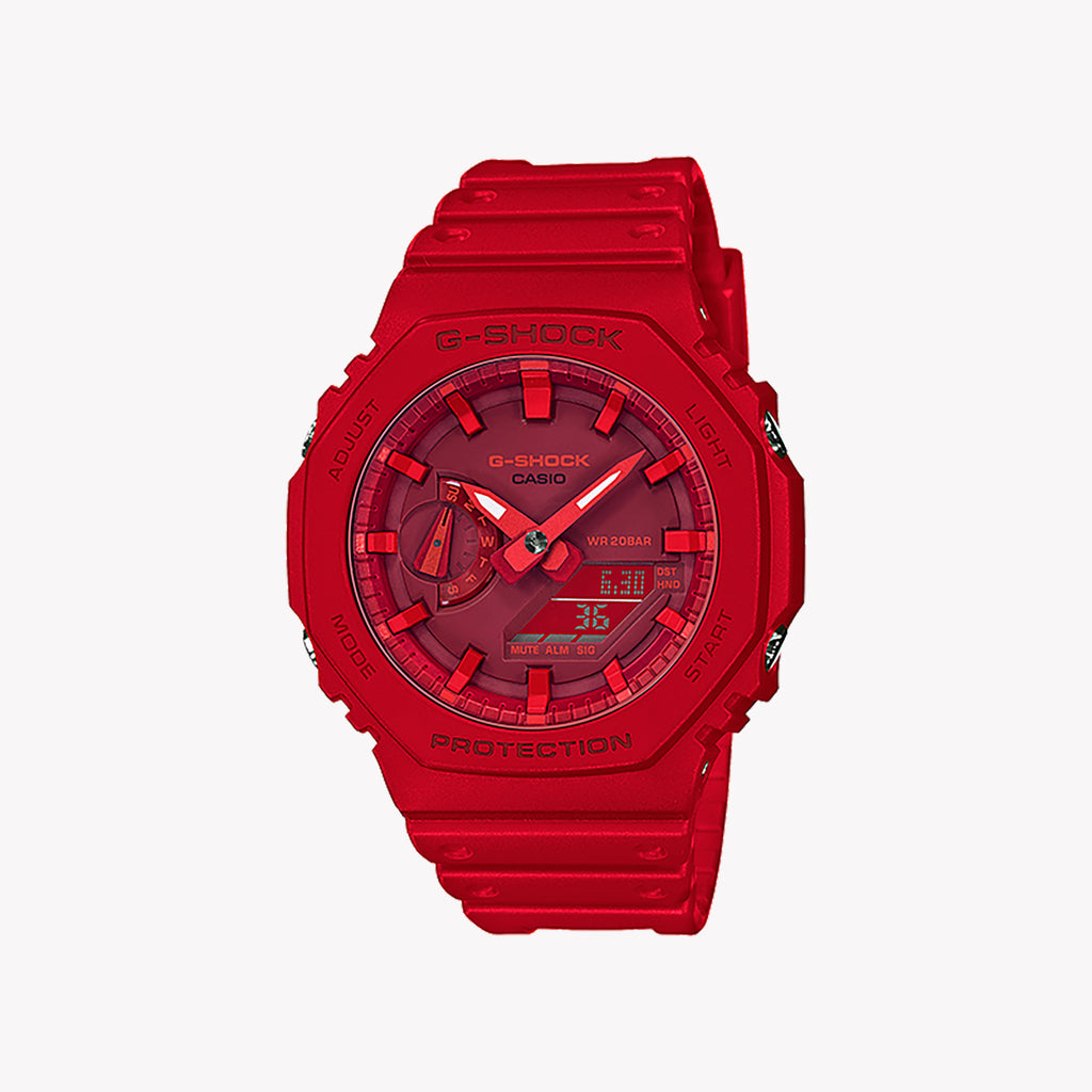 CASIO G-SHOCK GA-2100-4AER OAK DYNAMIC - RUGGED RED UNISEX TIMEPIECE