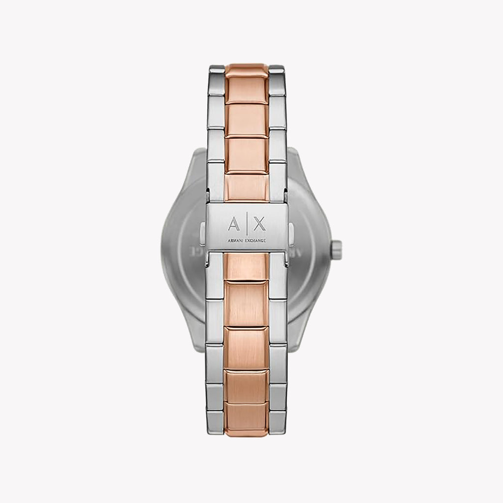 ARMANI EXCHANGE AX1874 - BOLD ELEGANCE MEN'S WATCH WITH SILVER-ROSE GOLD BAND & BLUE DIAL-i-Watch-3