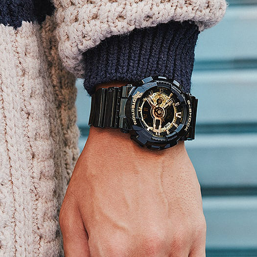 CASIO G-SHOCK GA-110GB-1AER DYNAMIC VERSATILITY - MEN'S RUGGED TIMEPIECE WITH GOLD ACCENTS-i-Watch-2