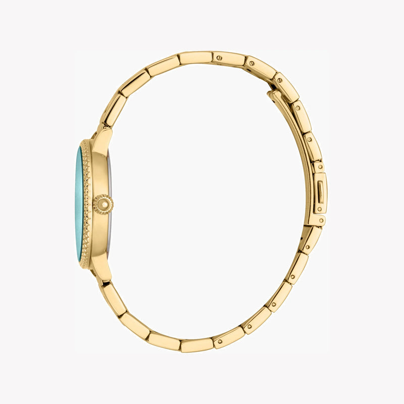 Just Cavalli Women's Gold Stainless Steel Watch, Turquoise Dial | Jc1l259m0065 by i-watch