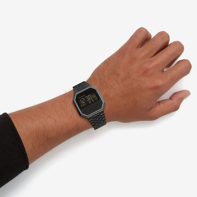 Nixon Men's Black Stainless Steel Watch, Black Dial | A158-001 by i-watch