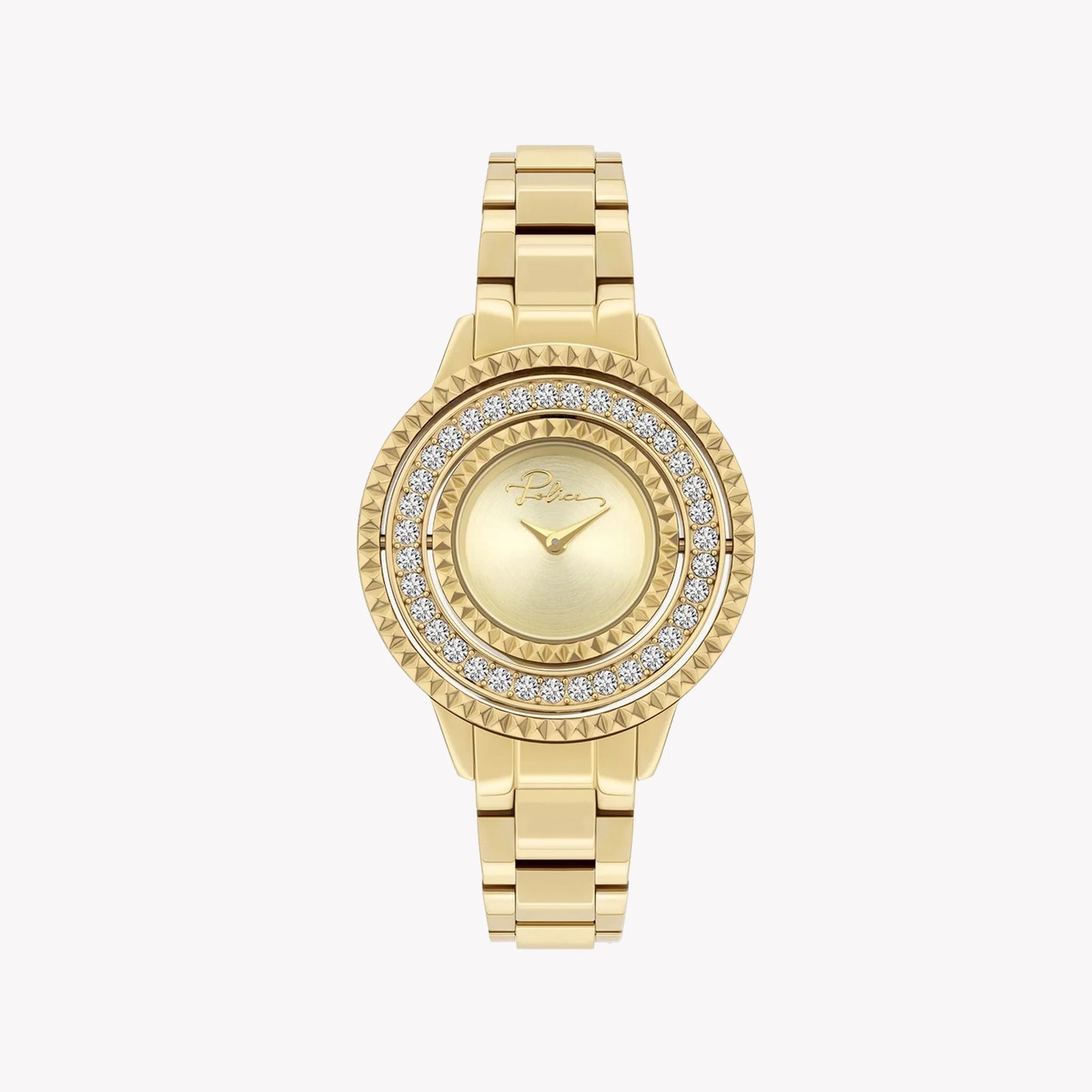 Police Women's Gold Stainless Steel Watch, Gold Dial | Pl-16037bsg_22m by i-watch