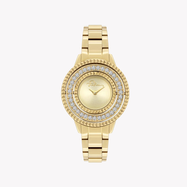 Police Women's Gold Stainless Steel Watch, Gold Dial | Pl-16037bsg_22m by i-watch
