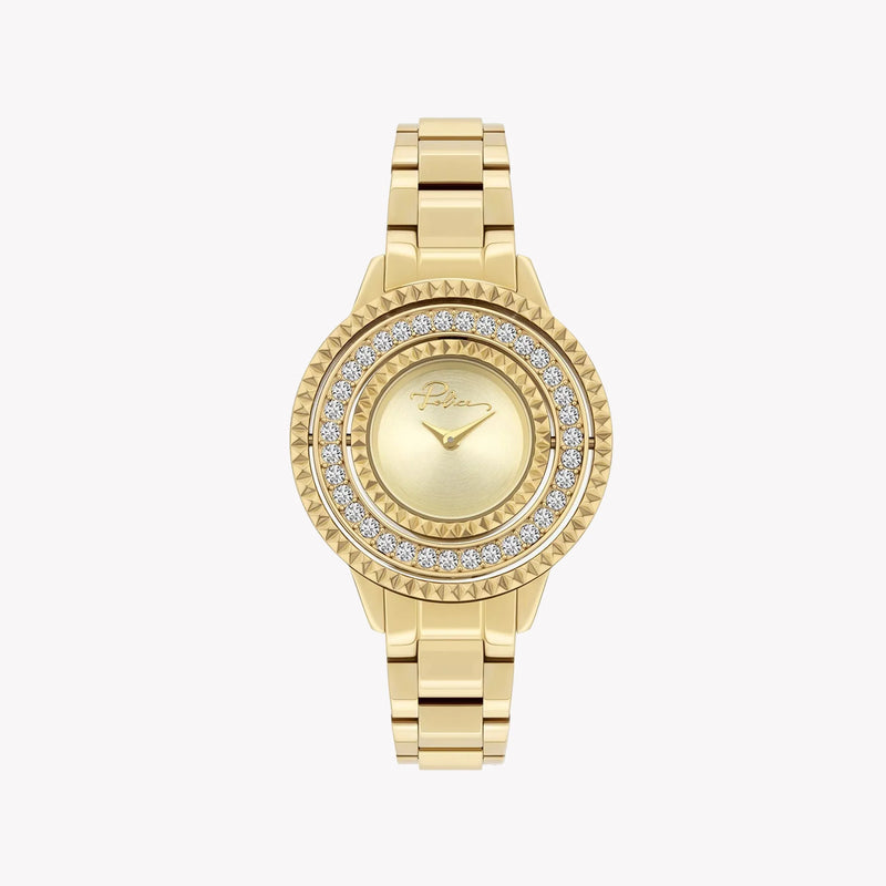 Police Women's Gold Stainless Steel Watch, Gold Dial | Pl-16037bsg_22m by i-watch