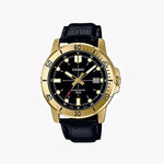 CASIO MTP-VD01GL-1EV DYNAMIC STYLE - BOLD BLACK DIAL WITH GOLD ACCENTS Men's Watch