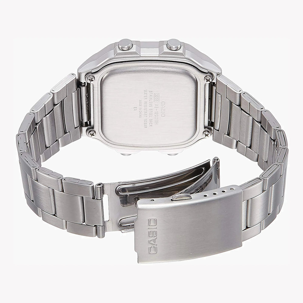 Casio Men's Silver Digital Watch, Sporty Resin & Steel | Ae-1200whd-1av by i-watch