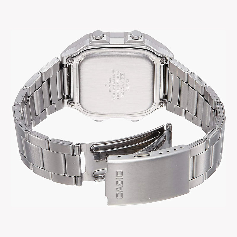 Casio Men's Silver Digital Watch, Sporty Resin & Steel | Ae-1200whd-1av by i-watch