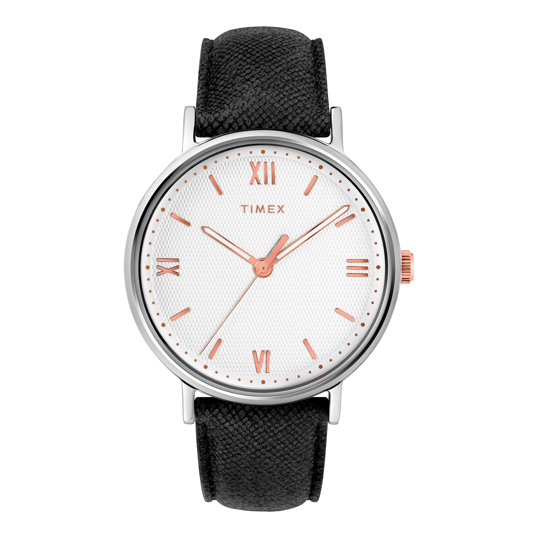 TIMEX TW2T34700 CLASSIC SOUTHVIEW - ELEGANT MEN'S WATCH WITH BLACK LEATHER BAND & INDIGLO NIGHT-LIGHT