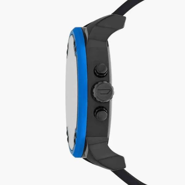 Diesel Men's Black Stainless Steel, Blue Fabric | Dz7434 by i-watch