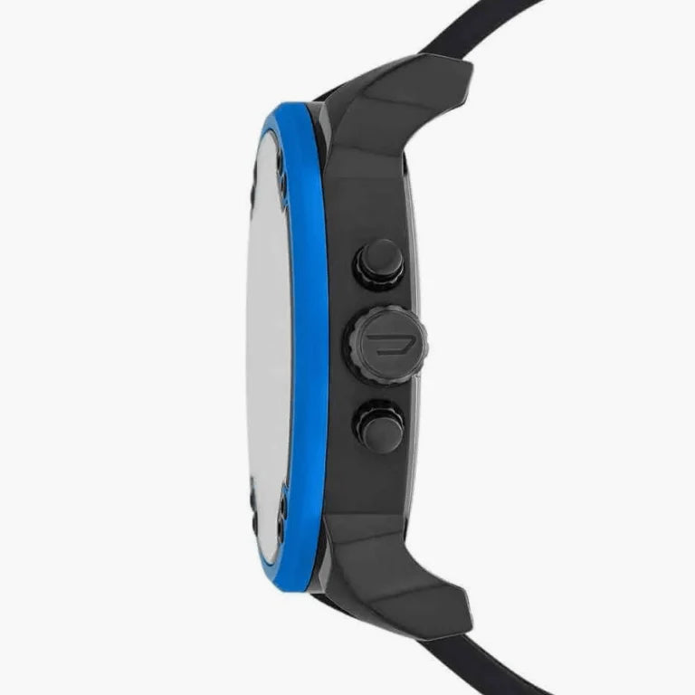 Diesel Men's Black Stainless Steel, Blue Fabric | Dz7434 by i-watch