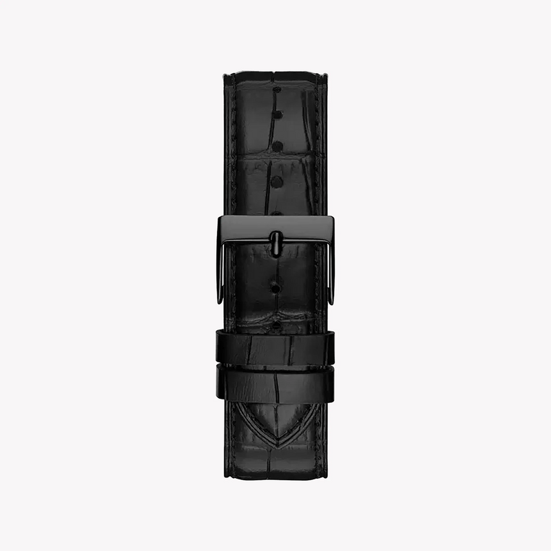 Guess Men's Black Stainless Steel Watch, Leather Band | Gw0566g2 by i-watch
