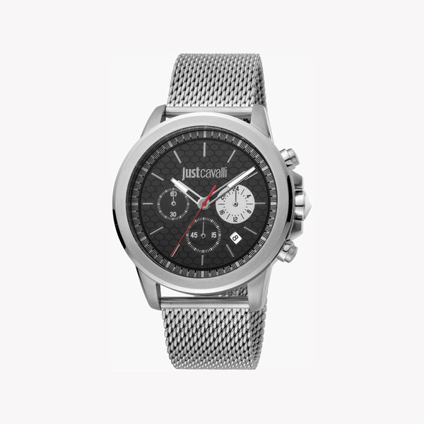 Just Cavalli Men's Silver Watch, Black Dial | Jc1g140m0065 by i-watch