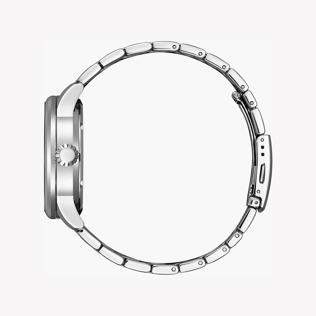 CITIZEN NJ0140-84E - TIMELESS ELEGANCE - AUTOMATIC MEN'S WATCH with Silver Stainless Steel Band & Black Dial-i-Watch-3