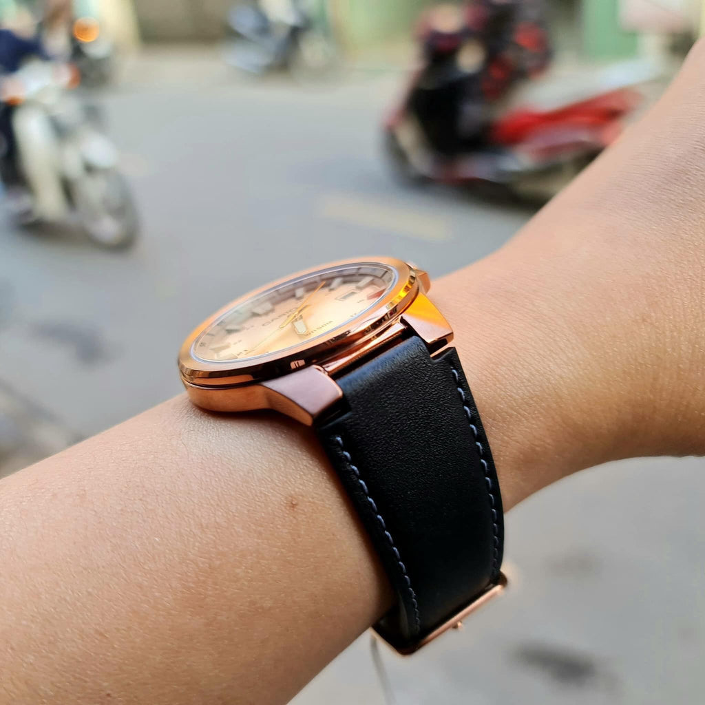 CASIO MTP-E173RL-5AVDF - ELEGANCE MEETS ADVENTURE MEN'S TIMEPIECE WITH ROSE GOLD DIAL & LEATHER BAND-i-Watch-5