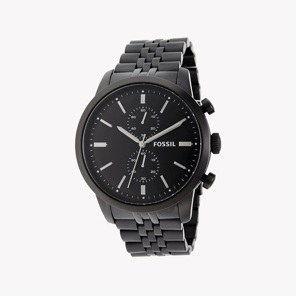 Fossil Men's Black Stainless Steel Watch, Black Dial Fs4787 – i