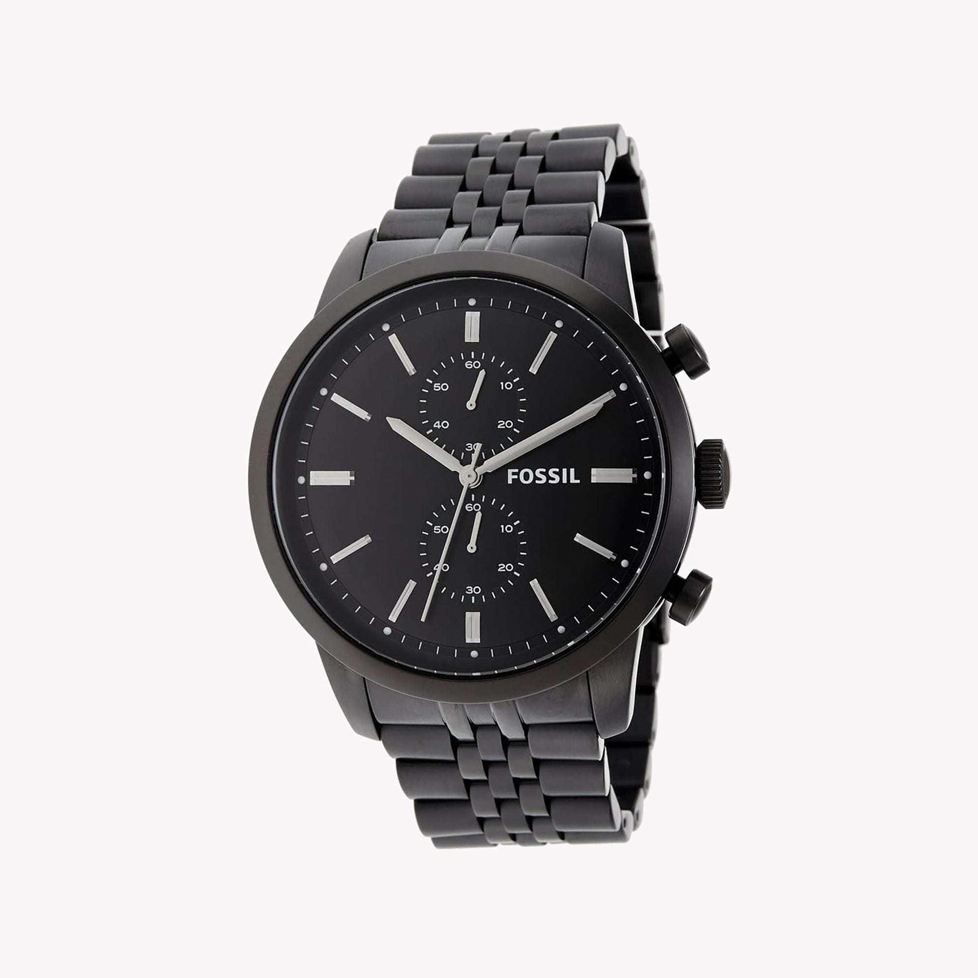 Fossil Men's Black Stainless Steel Watch, Black Dial | Fs4787 – i