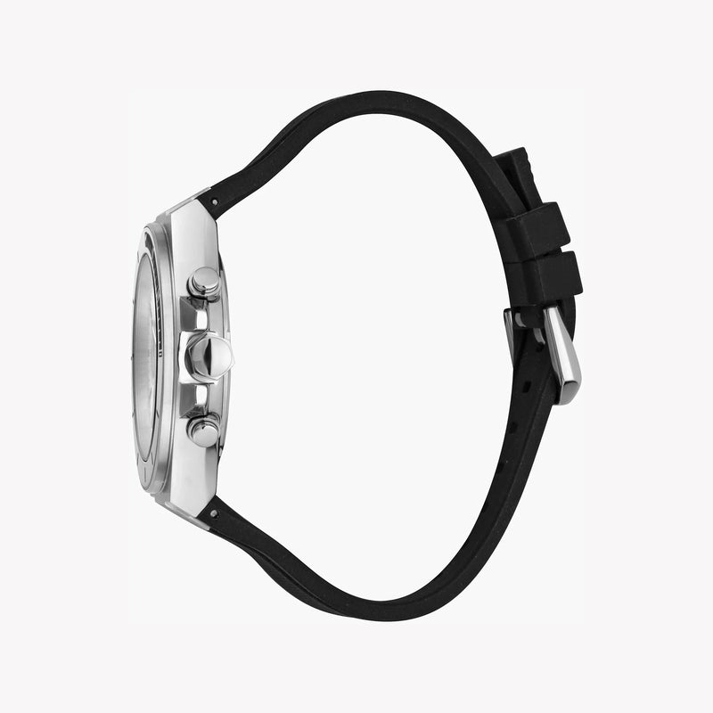Just Cavalli Men's Silver Dial Watch, Black Silicone | Jc1g139p0015 by i-watch