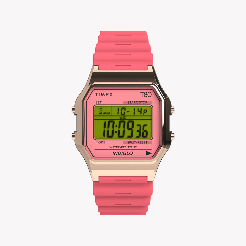 TIMEX T80 ROSE GOLD PINK: RETRO CHIC & FUNCTIONALITY UNISEX WATCH