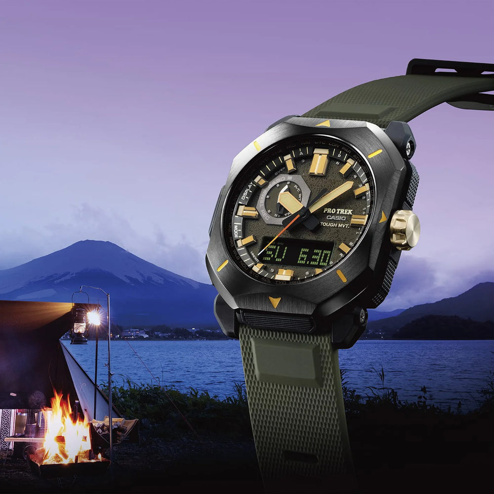Casio G-Shock Men's Black & Green Watch, Stainless Steel/Resin | Prw-6900y-3er by i-watch