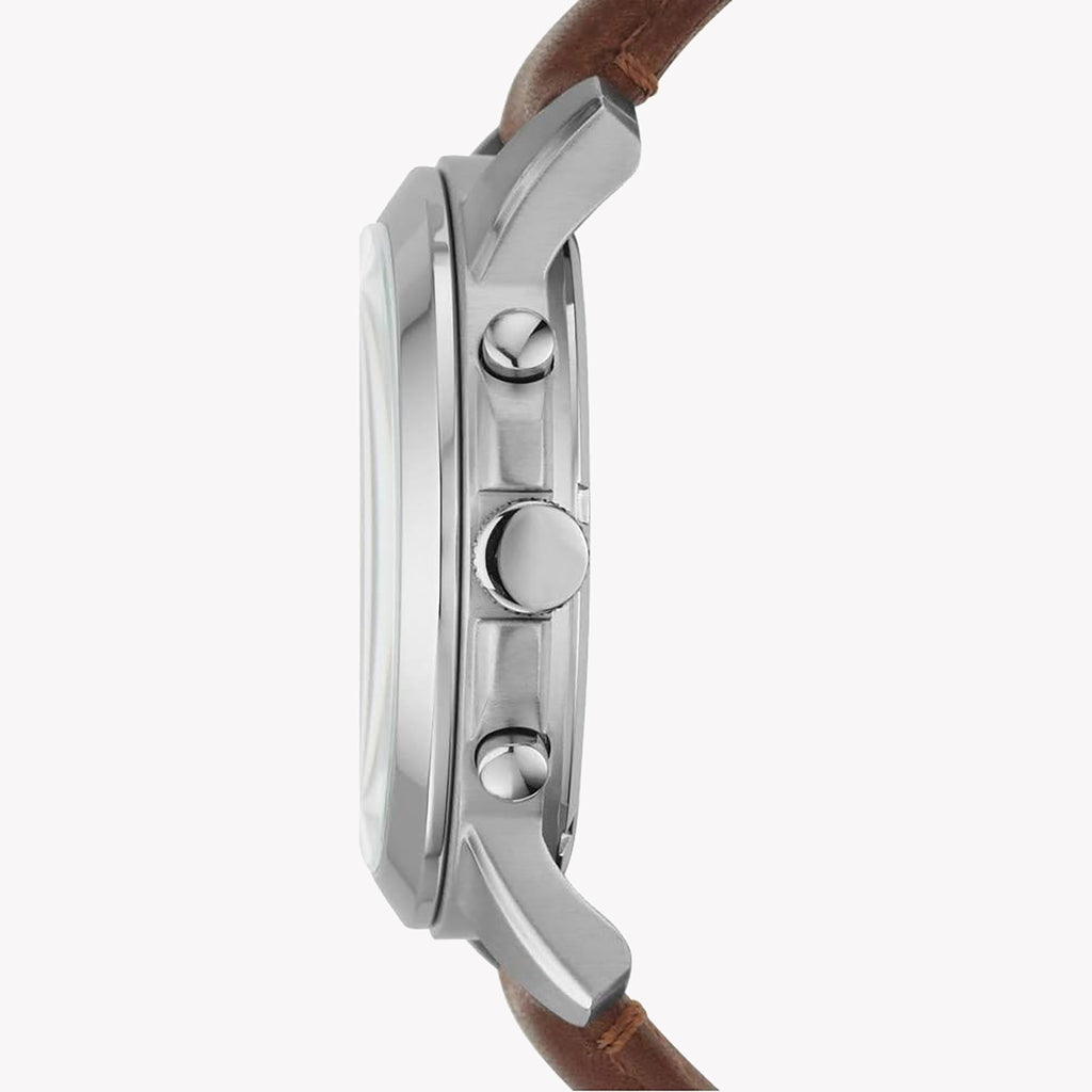 FOSSIL FS5390SET - TIMELESS ELEGANCE MEN'S WATCH WITH SILVER CASE & BROWN LEATHER BAND-i-Watch-2