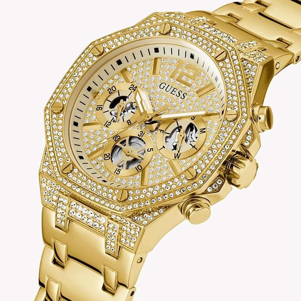 Guess Men's Gold Stainless Steel Watch, Gold Dial | Gw0419g2 by i-watch