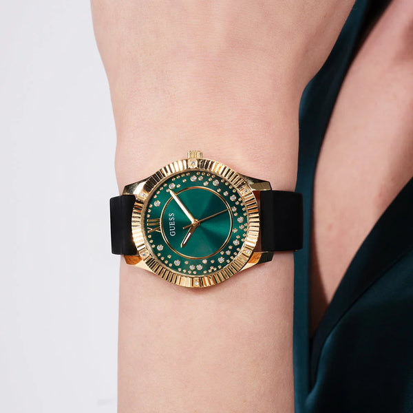Guess Women's Gold Watch, Green Dial | Gw0766l3 by i-watch