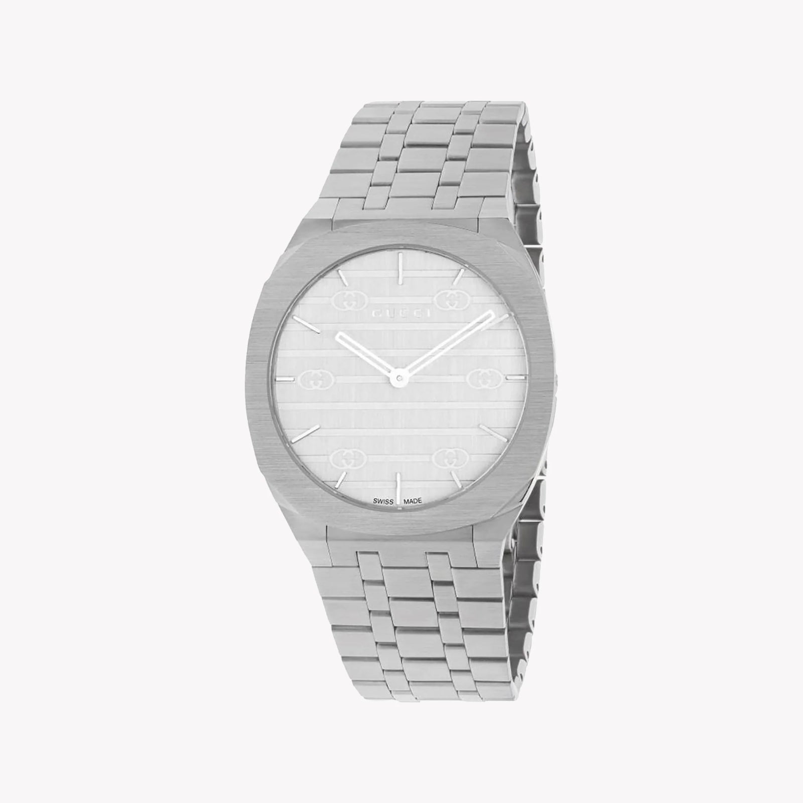 Gucci Women's Silver Stainless Steel Watch, Silver Dial | Ya163407 by i-watch