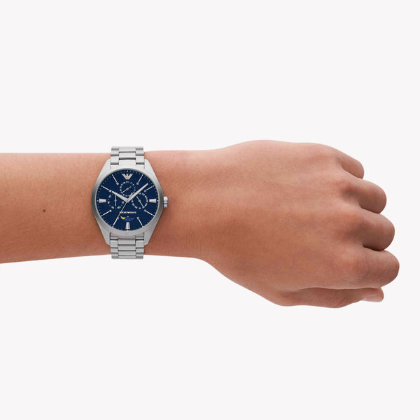 Emporio Armani Men's Silver Stainless Steel, Blue Dial | Ar11553 by i-watch