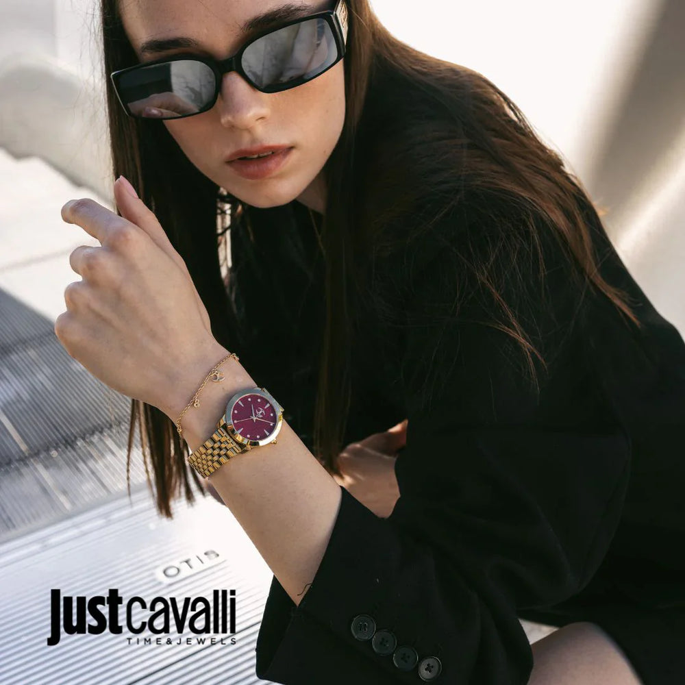 Just Cavalli Women's Stainless Steel Watch, Red Dial | Jc1l211m0265 by i-watch
