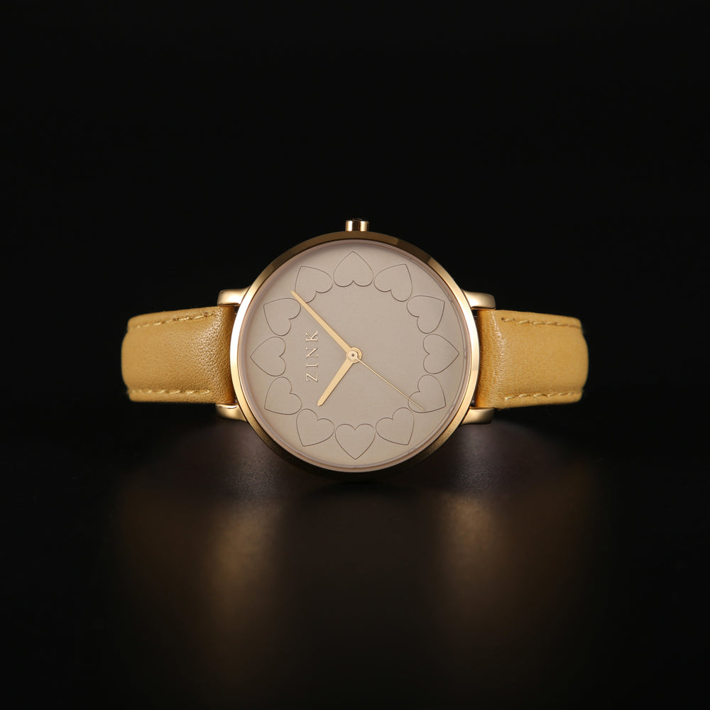 Zink Women's Gold & Khaki Watch - Stainless Steel | Zk129l1ls-1015s by i-watch