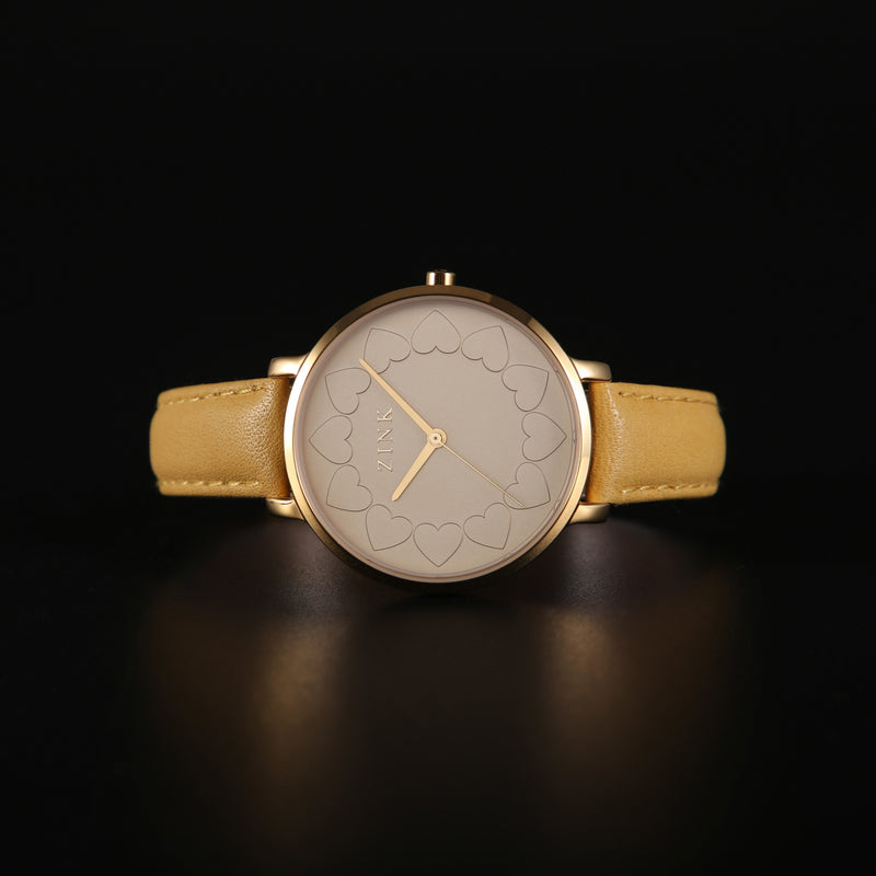 Zink Women's Gold & Khaki Watch - Stainless Steel | Zk129l1ls-1015s by i-watch