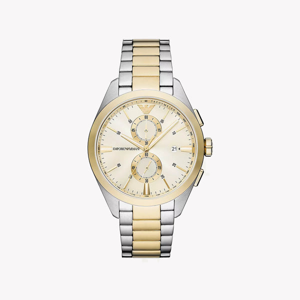 Emporio Armani Women's Silver/Gold Watch, Beige Dial | Ar11605 by i-watch