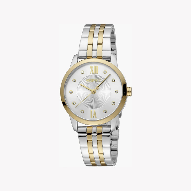 Esprit Women's Silver & Gold Stainless Steel Watch, Silver Dial | Es1l192m0015 by i-watch