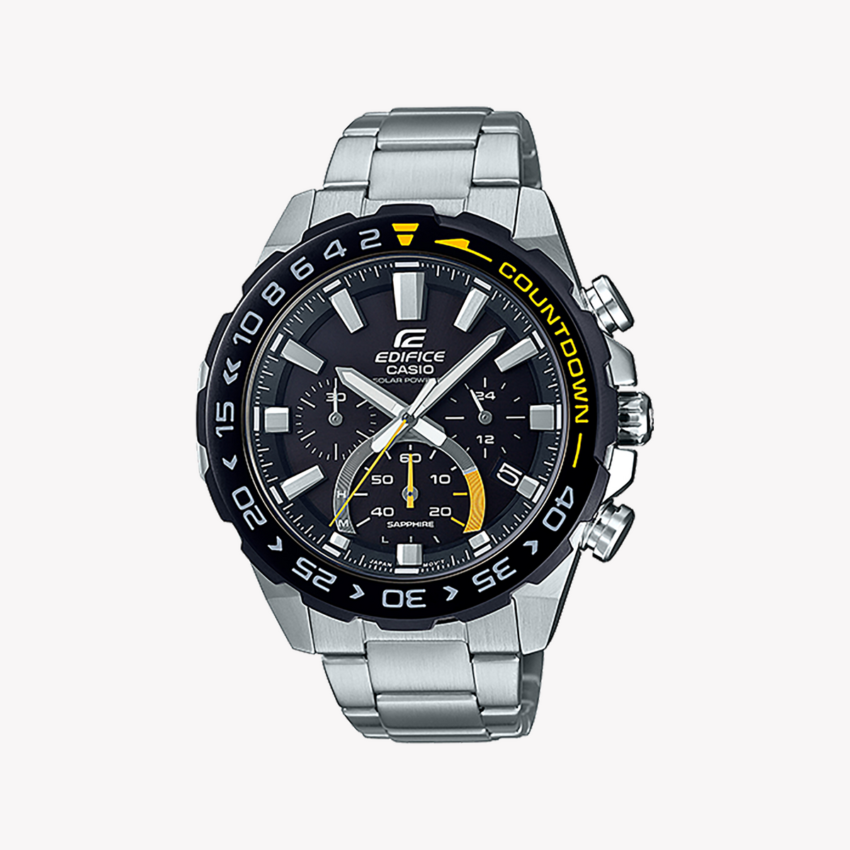 CASIO EDIFICE EFS-S550DB-1AVUDF - BOLD SPORTY MEN'S WATCH WITH SOLAR POWER & SAPPHIRE GLASS